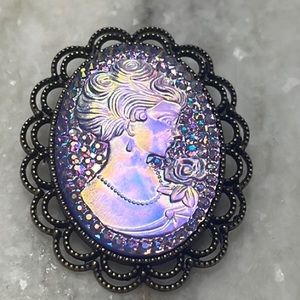 Vintage style iridescent  brooch